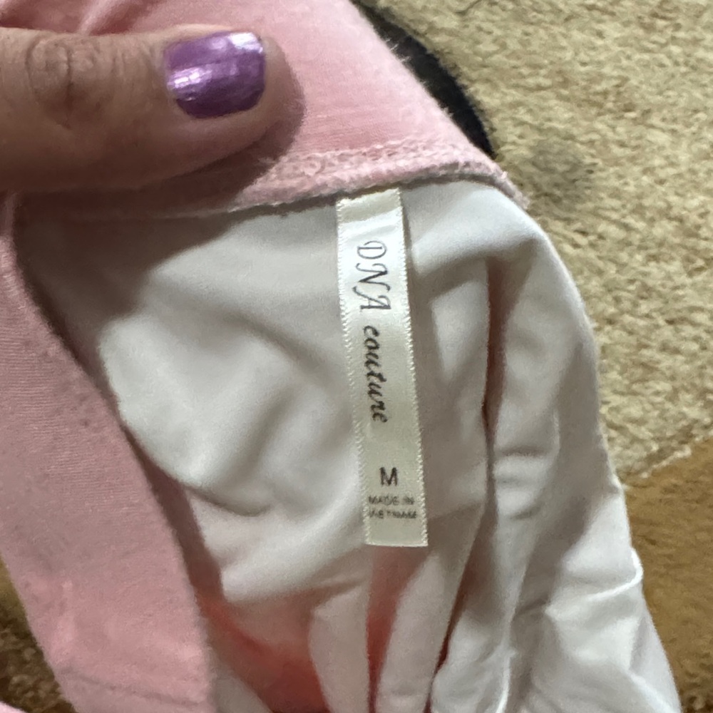 DNA Couture Blush and Ivory strapless midi dress-(M)-Good-9$